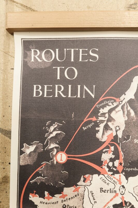 Routes to Berlin Map (1943) | WW2 Allies Planning Map